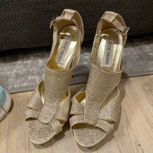 Gold Steve Madden high heels